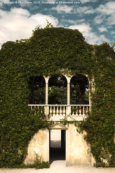  Italian arch overgrown, New Zealand Picture Board by Phil Crean