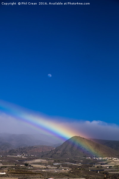 Rainbow, Moon & Mountain Picture Board by Phil Crean