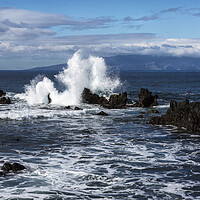 Buy canvas prints of Wave crashing over rocks, Tenerife by Phil Crean