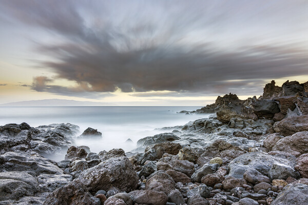 Moving clouds seascape Picture Board by Phil Crean
