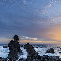 Buy canvas prints of Sea breaking at sunset by Phil Crean
