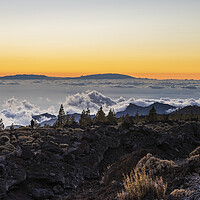 Buy canvas prints of Yellow sunset over La Palma by Phil Crean