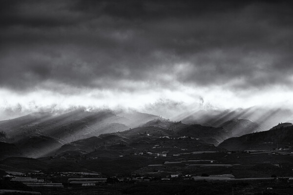 Sunburst through clouds, Tenerife Picture Board by Phil Crean
