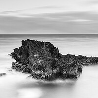 Buy canvas prints of Dark rocks and silky sea, Tenerife by Phil Crean