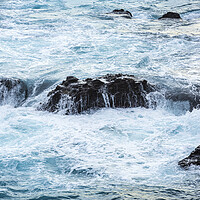 Buy canvas prints of Wild seas rushing over rocks, Tenerife by Phil Crean