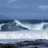 Buy canvas prints of Wave curling over Tenerife by Phil Crean
