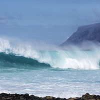 Buy canvas prints of Wave in front of Los Gigantes cliffs Tenerife by Phil Crean