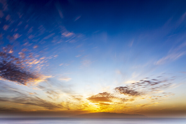 Sunset over La Gomera, from Tenerife Picture Board by Phil Crean