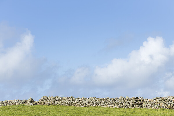 Dry stone wall, field and sky, Mayo, Ireland Picture Board by Phil Crean