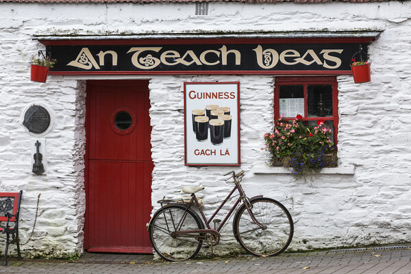 Bicycle outside pub, West Cork, Ireland Picture Board by Phil Crean