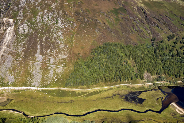 Aerial view Glendalough, Wicklow, Ireland Picture Board by Phil Crean