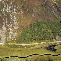 Buy canvas prints of Aerial view Glendalough, Wicklow, Ireland by Phil Crean