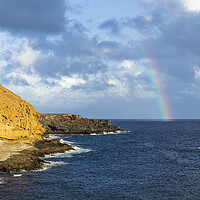 Buy canvas prints of Rainbow by Yellow mountain, Tenerife by Phil Crean