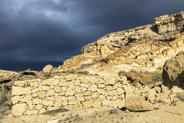 Dry stone wall in volcanic landscape, Tenerife Picture Board by Phil Crean