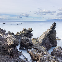 Buy canvas prints of Volcanic rocky seascape, Tenerife by Phil Crean