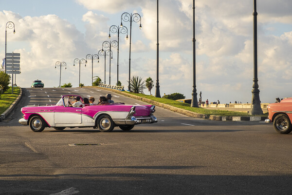 Open top vintage 1950s American car, Cuba Picture Board by Phil Crean