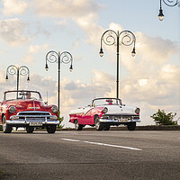 Buy canvas prints of Open top American vintage cars, Cuba by Phil Crean