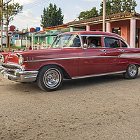 Buy canvas prints of Vintage 1950s  Chevrolet Belair, American cars in  by Phil Crean