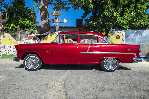 American 50s car in Cuba Picture Board by Phil Crean
