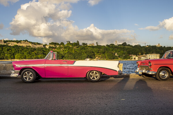 Open top American 1950s car, Havana Cuba Picture Board by Phil Crean