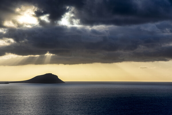 Rays of light over Montaña Roja, Tenerife Picture Board by Phil Crean