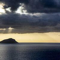 Buy canvas prints of Rays of light over Montaña Roja, Tenerife by Phil Crean