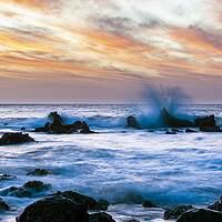 Buy canvas prints of Orange sky and blue sea just after sunset, Tenerife by Phil Crean