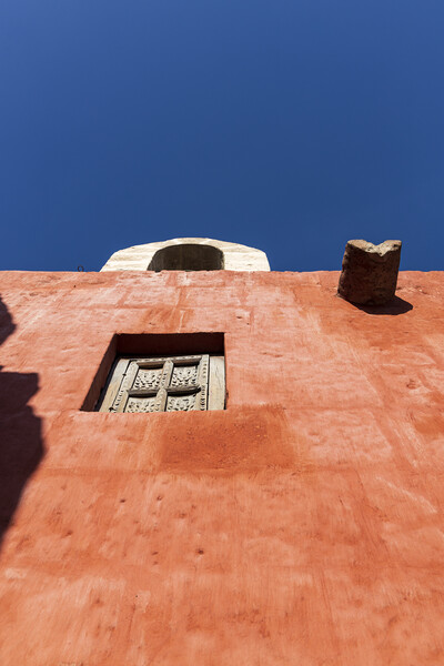 Red walls of the Santa Catalina monastery, Arequipa, Peru Picture Board by Phil Crean