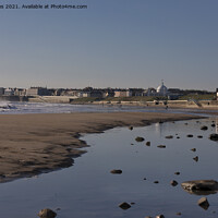 Buy canvas prints of The beach at Whitley Bay, North Tyneside by Jim Jones