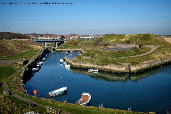 Seaton Sluice Harbour in Northumberland Picture Board by Jim Jones