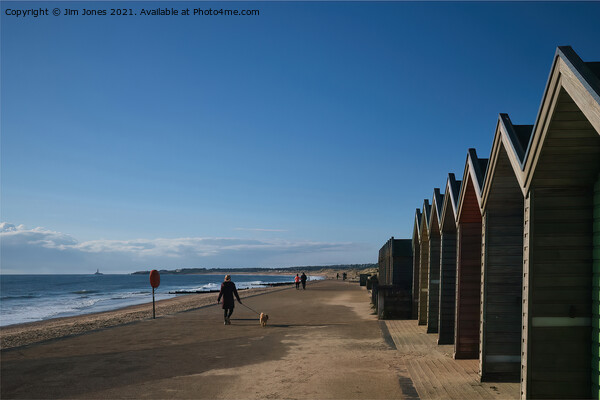 Spring morning near the Beach Huts Picture Board by Jim Jones