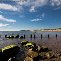 Buy canvas prints of The beach at Whitley Bay in June by Jim Jones
