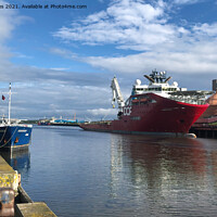 Buy canvas prints of The Quayside at Blyth in Northumberland (2) by Jim Jones