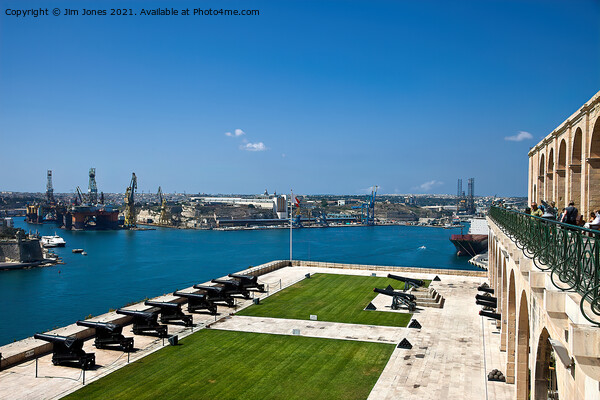 Grand Harbour, Valletta Picture Board by Jim Jones