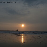 Buy canvas prints of Sunrise over the North Sea at Blyth - Panorama by Jim Jones
