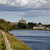 Buy canvas prints of Warkworth Castle and River Coquet by Jim Jones
