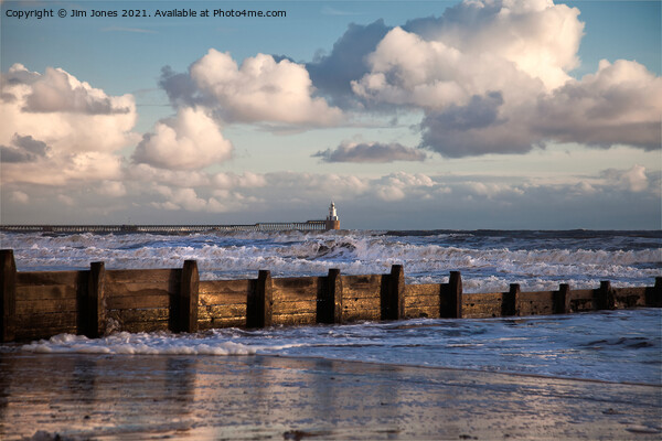 Sunshine and stormy sea Picture Board by Jim Jones