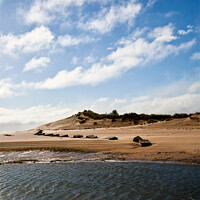 Buy canvas prints of The Sand Dunes at Alnmouth by Jim Jones