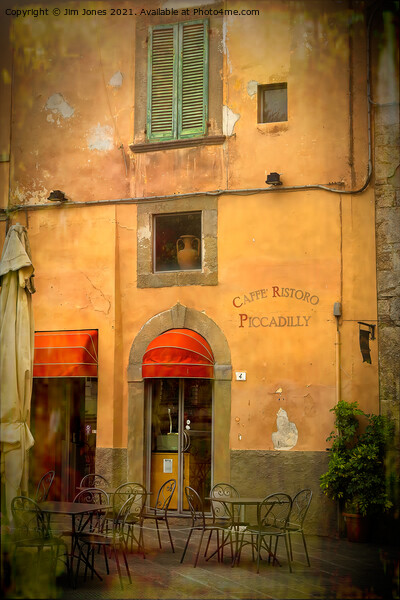 Artistic Caffe Ristoro Piccadilly, Pisa Picture Board by Jim Jones