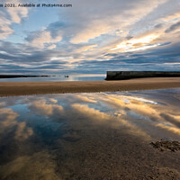 Buy canvas prints of Reflections in the wet sand by Jim Jones