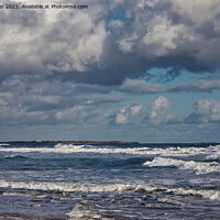 Buy canvas prints of Stormy Seas at Druridge Bay by Jim Jones