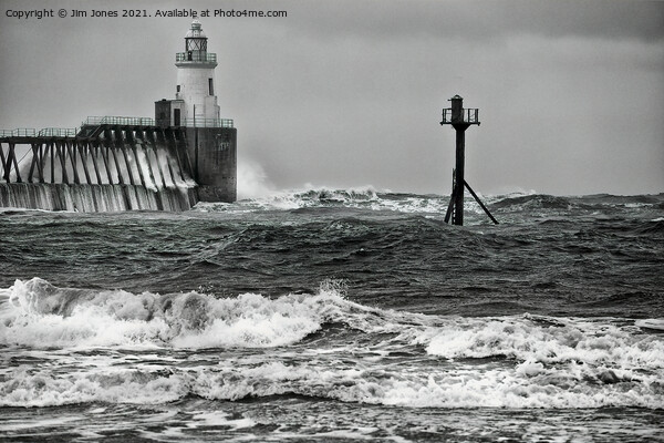 Rough Sea in Northumberland Picture Board by Jim Jones
