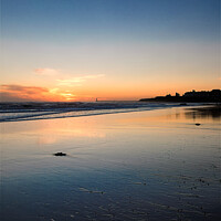 Buy canvas prints of December daybreak over Tynemouth Long Sands by Jim Jones