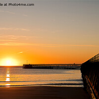 Buy canvas prints of North Sea sunrise at the mouth of the River Blyth - Panorama by Jim Jones
