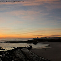 Buy canvas prints of January sunrise at Cullercoats Bay (2) by Jim Jones