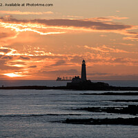 Buy canvas prints of January sunrise at St Mary's Island - Panorama by Jim Jones