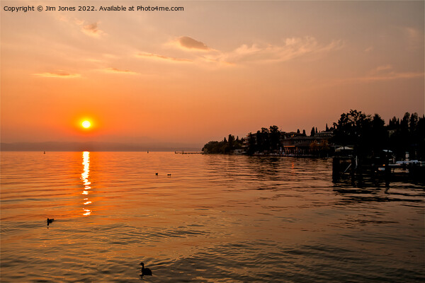 Spectacular Sirmione Sunset (2) Picture Board by Jim Jones