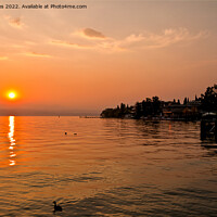 Buy canvas prints of Spectacular Sirmione Sunset (2) by Jim Jones
