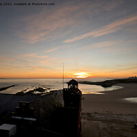 Buy canvas prints of Cullercoats Lifeboat Station at dawn by Jim Jones