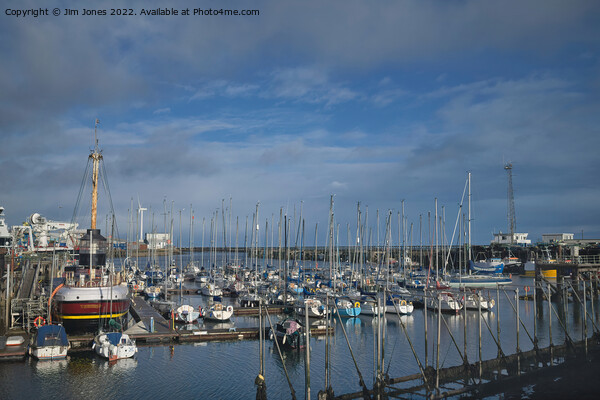 The Marina at Blyth South Harbour, Northumberland Picture Board by Jim Jones